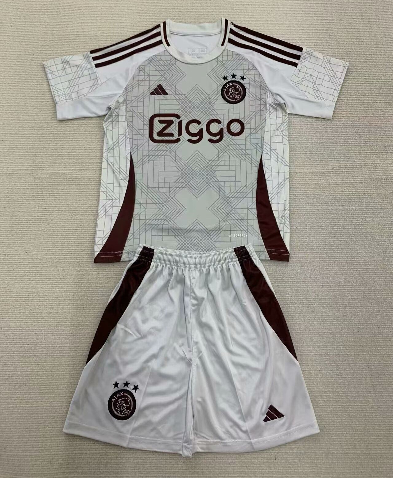 Kids-Ajax 24/25 Concept White/Grey Soccer Jersey